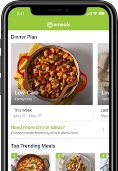 eMeals App for Low Carb Diets