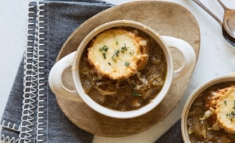 French Onion Soup with Gruyère Croutons